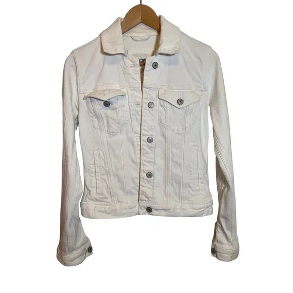 Abercrombie & Fitch White Denim Jacket - Picture 1 of 8
